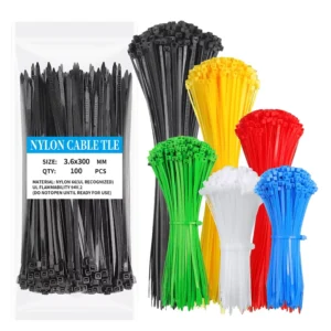 CHINEE Colorful Nylon Cable Ties 3.6*300mm Black Red Blue Green Yellow White Self-Locking UV Resistant Easy to Classify Wires