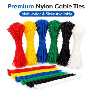CHINEE Colorful PA66 Nylon Self Locking Cable Zip Ties Wire Straps 3.6*250 -40~+85 for Industrial Cable Management Data Fixing