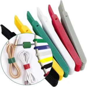 CHINEE Colorful Reusable Velcro Cable Ties Double Sided Self-Adhesive Back to Back Hook and Loop Fastener