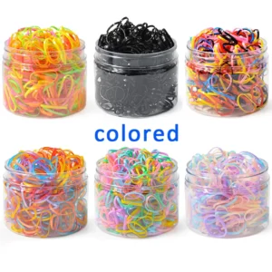 CHINEE Colorful TPU Hair Rubber Band High Elastic Traceless Disposable TPU Hair Tie for Girls Women Ponytail Holder Hair Accessories