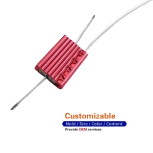 CHINEE Container Truck Wire Rope Cable Seal Self Lock Heavy Duty Security Cable Seals Aluminium Alloy Cable Tie Label Seal Tag