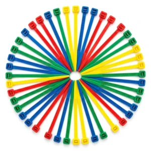 CHINEE Retail Ready 2.5x100mm Color Coded Nylon Fastenings Eco Friendly Rainbow Zip Loops for Electronics & Cable Management
