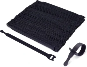 CHINEE Custom 2000pcs Reusable Back to Back Hook and Loop Cable Tie Cord Straps for Home Office Self-Adhesive OPP Bag Wire Organization