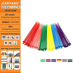CHINEE Custom Color 80Kg Cable Tie 5MM 3MM Nylon Cable Tie Plastic 66 Cable Ties Nylon