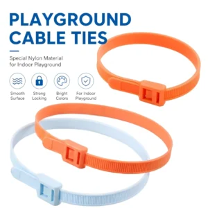 CHINEE Custom Color Nylon Cable Ties for Kids Indoor Playground Soft Play Equipment