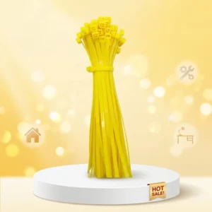 CHINEE Custom Design Unique Printed Bag Packing Nice Yellow Nylon 66 Cable Ties Self Locking Europe Super Market