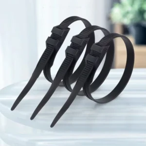 CHINEE Custom Double Lock Self locking Nylon Cable Ties 9*180 260 380mm Black High Temperature Resistant Large Plastic Cable Ties