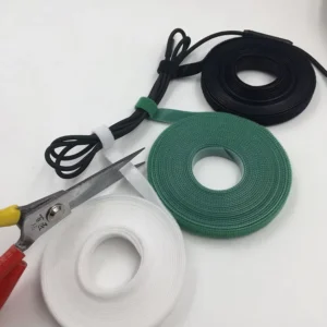 CHINEE Custom Eco Friendly Self Adhesive Double Sided Polyester Nylon Tape Hook Loop Cable Winder Ties Small USB Cable Organizer