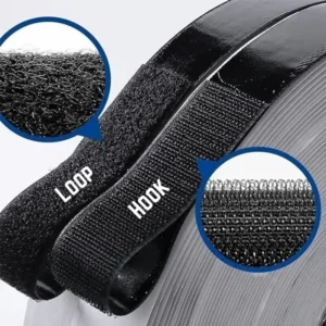 CHINEE Custom Hook & Loop Cable Tie Double-Sided Reusable Cord Wrap for Organizing Wires & Cables