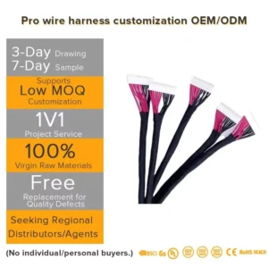CHINEE Custom LCD Panels Repair LVDS Cable Professional Automotive Wire Harness Assembly for Motorcycle