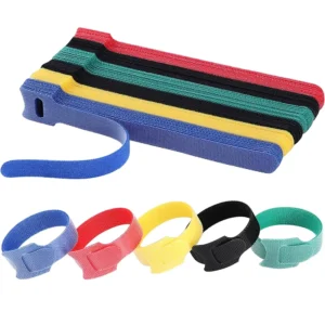 CHINEE Custom Length Hook and Loop Cable Ties Reusable Fastening Cable Ties Organizer Hook and Loop Wire Ties Cable Cord Management