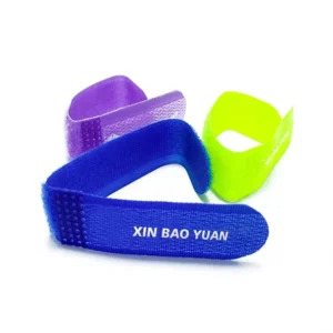 CHINEE Custom Logo Colorful Flexible Double Hook and Loop Cable Tie