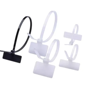 CHINEE Custom Logo Printed 2.5x100mm Marker Nylon Zip Ties Self Locking Plastic Label Cable Marker Ties for Automotive Electronic