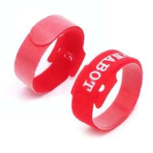 CHINEE Custom Logo Reusable 100% Nylon Strong Adhesive Printed Double Sided Cable Ties Multi purpose Hook Loop Straps Organizer Shoes