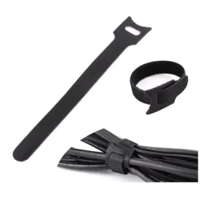 CHINEE Custom Logo Reusable Nylon Hook and Loop Strap Adjustable Non Magnetic Cable Fastening Ties