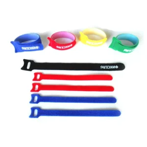 CHINEE Custom Logo Velcro Fastener Strap Double Side Hook and Loop Cable Ties