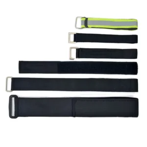 CHINEE Custom LogoReusable Battery Velcroes Strap Nylon Soft Hook and Loop Cable Ties With Plastic Buckle