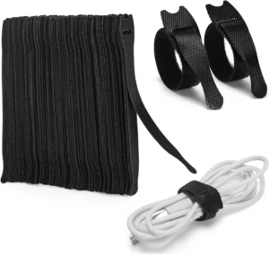 CHINEE Custom Multi Size Cable Tie Nylon Flexible Velcro Reusable Wire Hose Tube Wire Ties Double Sided Adhesive Heat Resistance