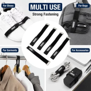 CHINEE Custom Nylon Cable Ties Battery Strap Hook Loop Strap Non Slip Self Fastening Buckle Multi Use for Shoes Bags Garments