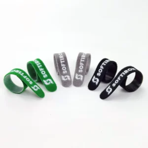 CHINEE Custom Printed Hook and Loop Cable Ties Reusable Fastening Cable Ties Double Sided Hook and Loop