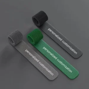 CHINEE Custom Printed Logo Double Sided Back to Back Velcro Hook and Loop Strap Hook Loop Cable Tie