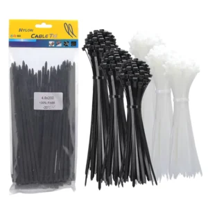 CHINEE Custom Printed Nylon Cable Ties Self-Locking 100 Pcs Bag 400mm Length Available in Custom Sizes Colors Direct China Manufacturer