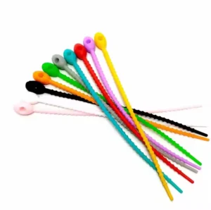 CHINEE Custom Silicone Cable Ties Reusable Adjustable and Durable Straps for Organizing Cables and Bundles