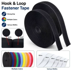 CHINEE Custom Size Factory Price Back To Back Hook And Loop Cable Tie Strap Fastener Velcroes Tape Heat Resistant Sticky Sew On Tape