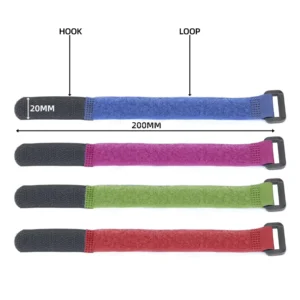 CHINEE Custom Size Waterproof and Heat Resistant Eco Friendly Nylon Cable Ties Adjustable Hook Loop Straps with Buckle