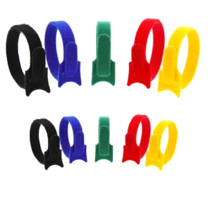 CHINEE Velcroes Cable Tie 8 Inch Multi colored Hook and Loop Tie Wraps 50 Pack Magic Ties
