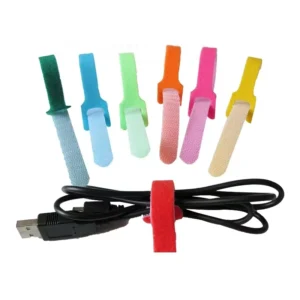 CHINEE Custom Velcroes Nylon Tie Wraps Reusable Cable Ties Printed Brand Logo Hook and Loop Strap