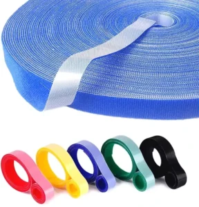 CHINEE Custom Width& Color Eco Friendly Waterproof Self adhesive Back to back Nylon Hook Loop Tapes for Home Office Storage