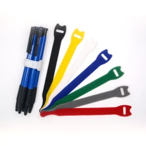 CHINEE Custom logo Multi-Colors Reusable Hook and Loop Cable Ties Fastening Tape Adjustable Cord Ties Microfiber Cloth Cable Strip