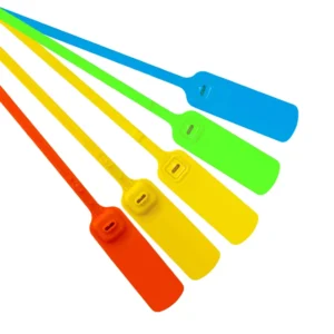 CHINEE Custom logo Safety Cable Tags Single use Cable Tie Tags Self locking Identification Tags for Transportation