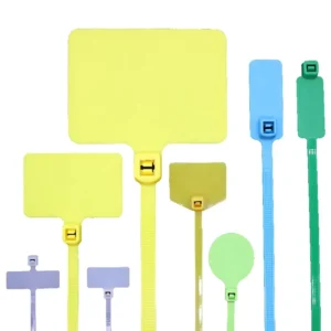 CHINEE Customizable PA66 Insulated Nylon Marker Cable Ties Personalized Logo Text New Condition Self Locking Zip Clips Auto Fastener