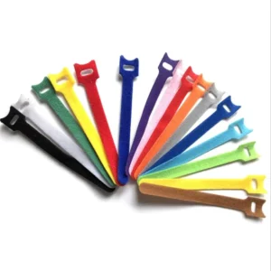 CHINEE Customizable Self-Gripping Double Side Hook Loop Cable Tie Fastener Adjustable Nylon Strap Various Colors Back Back Releasable