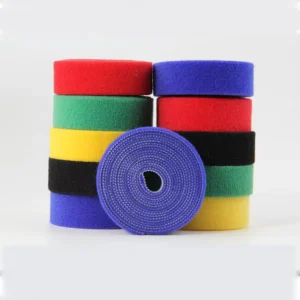 CHINEE Customizable Size Color Self Adhesive Cable Ties Rolls Eco Friendly Back to Back Hook Loop Strap Tape Cable Management