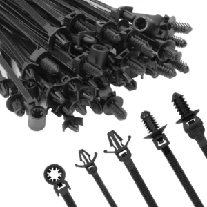 CHINEE Customizable Wire Cable Zip Ties Nylon Tie Self Locking Cable Ties Car Push Mount