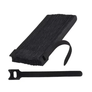CHINEE Customizable logo Size Self Adhesive Cable Ties Adjustable Nylon Back to Back Hook and Loop Cable Tie Fastening Cord Fastener