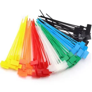 CHINEE Customized Color Self Locking Nylon 66 Cable Ties 1000 Pieces 8″ Screw in Holes 175LBS Tensile Strength Eco Friendly CE ROHS
