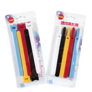 CHINEE Customized Logo Printed Cable Ties Reusable Double Sided Nylon Strap Adjustable Strap Dot Adhesive Tape Cat Type Needle Type