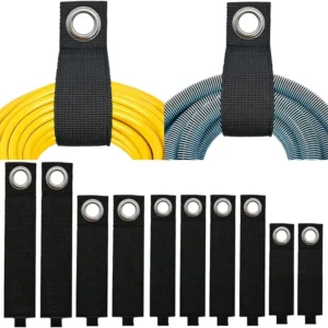 CHINEE Customized Logo and Size Double Sided Heavy Duty Storage Straps Extendable Polyester Nylon Cable Ties Hook Loop Hanger Organizer