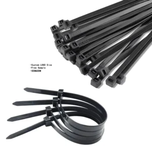 CHINEE Customized Nylon Cable Ties Adjustable Self-locking Cord Ties Straps Fastening Loop Reusable Plastic Wire Ties for Home Office