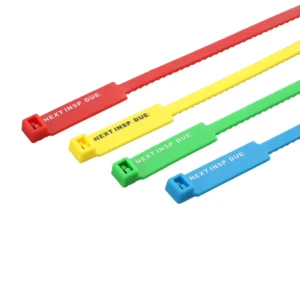 CHINEE Customized Nylon Rigging Inspection Tags 175mm Cable Ties with Printing Logo Inspection Tag
