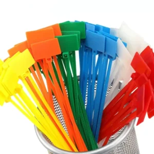 CHINEE Customized Self Locking Marker Cable Tie High Temperature Resistance Waterproof Plastic Seal Security Nylon Cable Tie With Label