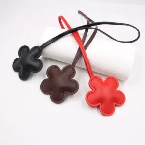 CHINEE Cute Cartoon Dachshund Leather Light Keychain Foldable Adjustable Cable Tie Star Pendant Flower Mini Bag Style Charms