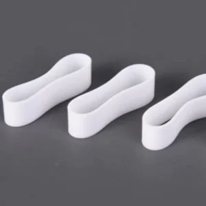 CHINEE Data Cable Silicone Tie Coil High Elasticity Bundle Coil Rubber Band Tie 5MM Wide Black Silicone Ring