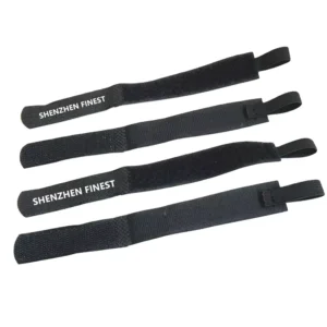 CHINEE Direct Factory Custom Logo Printed Nylon Hook and Loop Cable Ties With Elastic Loop No Falling