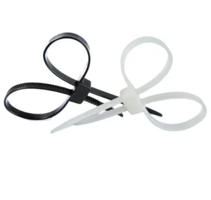 CHINEE Disposable Double Buckle Cable Ties 0.5 * 27.6 Inch Yellow Double Buckle Handcuffs Self Locking Nylon Cable Ties