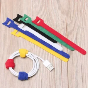CHINEE Double Sided Self Adhesive Electrical Tape Eco Friendly Reusable Colorful Hook Loop Tie Double Hook Loop Fixable